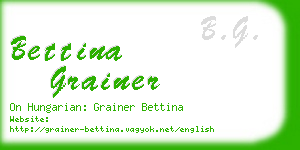 bettina grainer business card